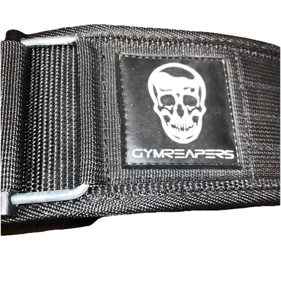 GymReapers Quick Locking Weight Lifting Belt w 4" Neoprene Metal Buckle - Picture 2 of 7